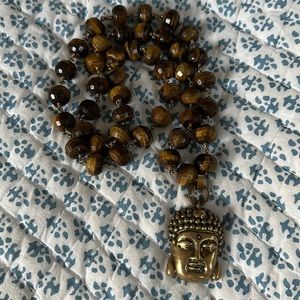 Very Allegra tiger eye chain and charms bundle